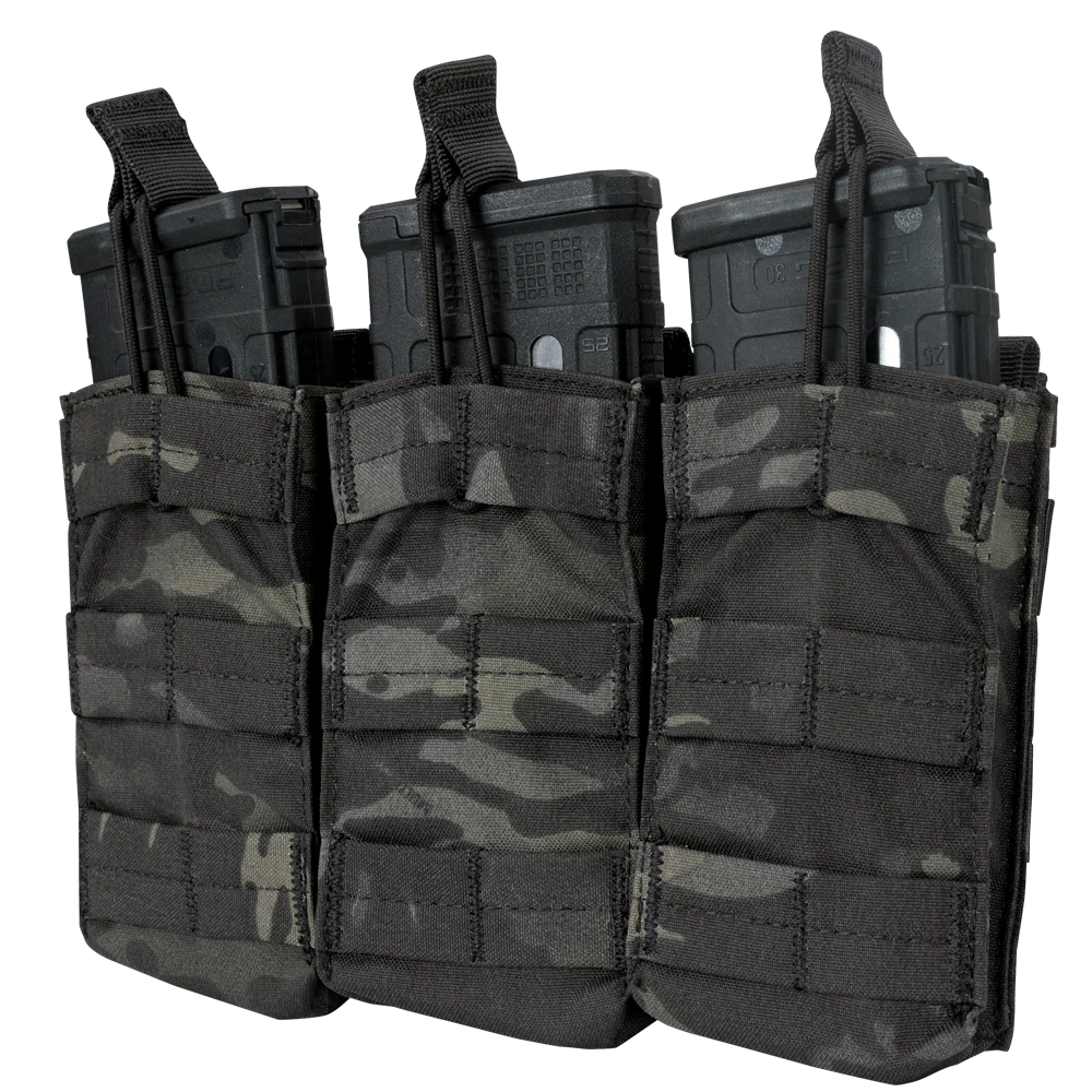 Triple M4/M16 Open-Top Mag Pouch - MultiCam Black