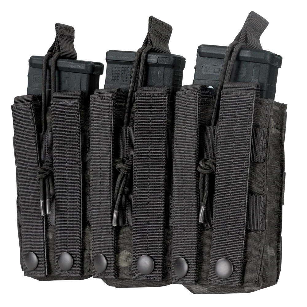 Triple M4/M16 Open-Top Mag Pouch - MultiCam Black 2 Triple M4/M16 Open-Top Mag Pouch - MultiCam Black