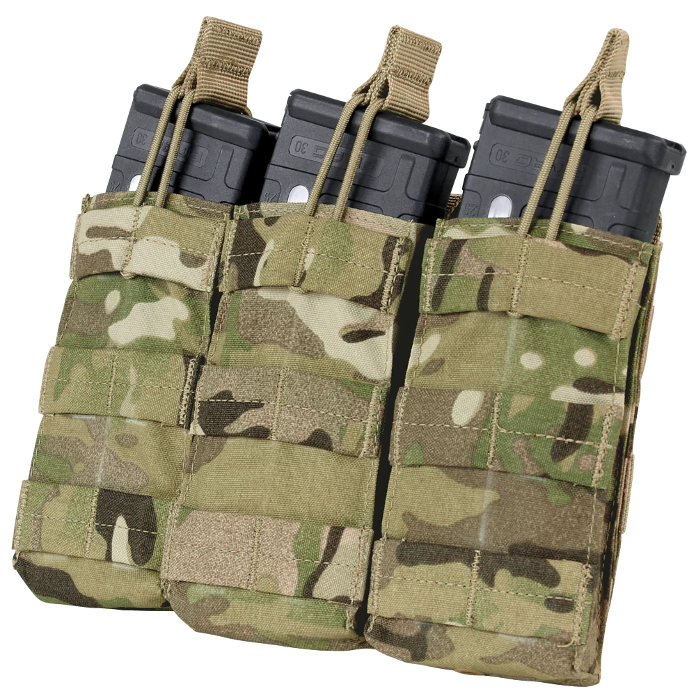 Triple M4/M16 Open-Top Mag Pouch - MultiCam