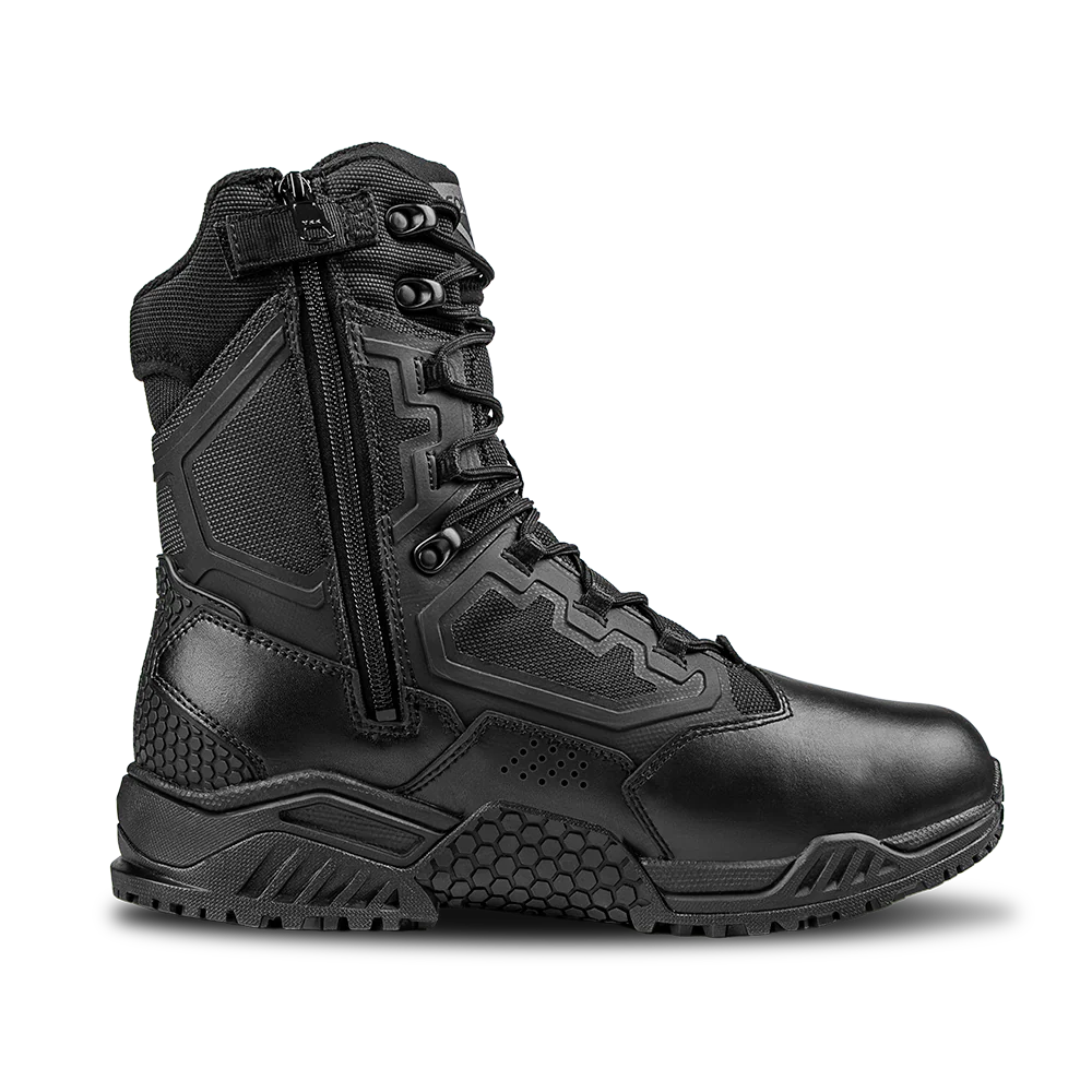 Brigade 8" Tactical Boots - Zip (Black)